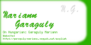 mariann garaguly business card